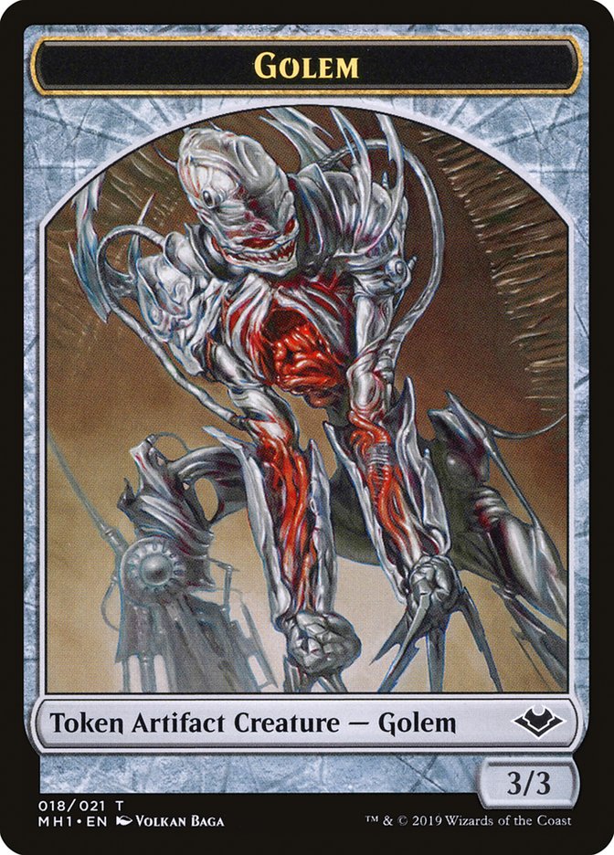 Spirit // Golem Double-Sided Token [Modern Horizons Tokens] | Gate City Games LLC