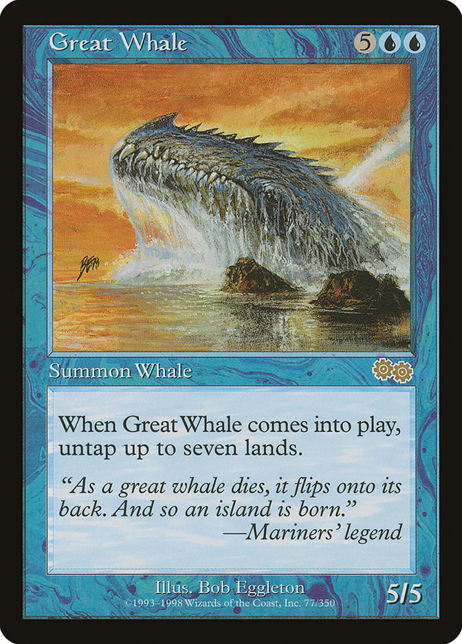 Great Whale [Urza's Saga] | Gate City Games LLC