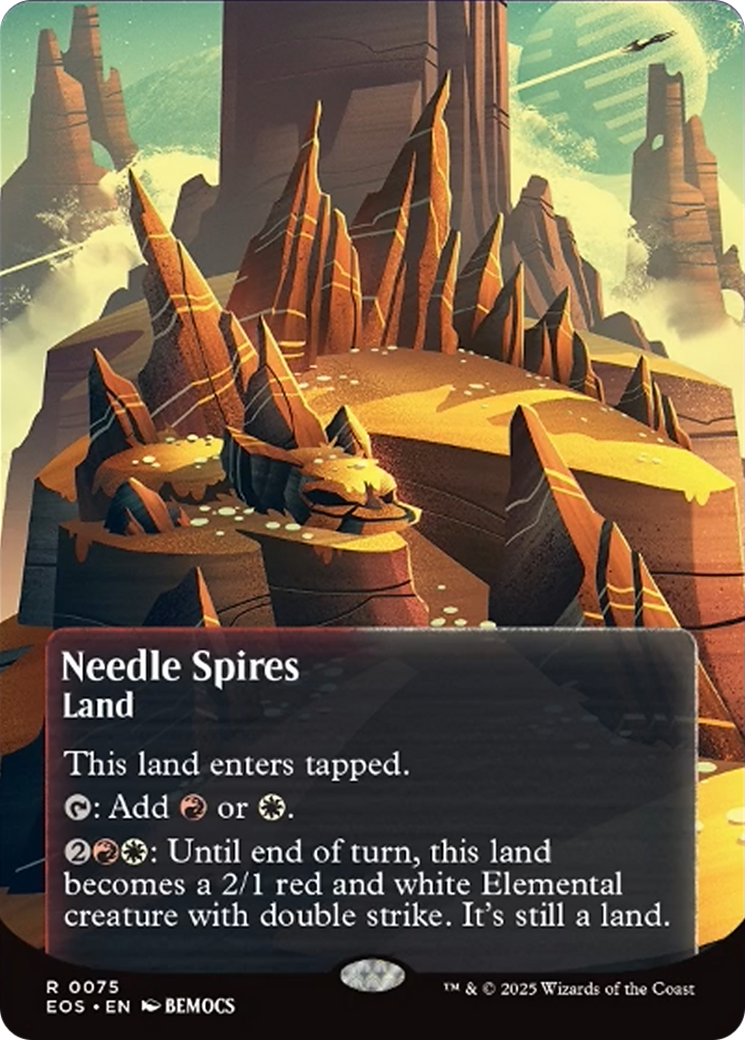 Needle Spires (0075) (Borderless) [Edge of Eternities: Stellar Sights] | Gate City Games LLC