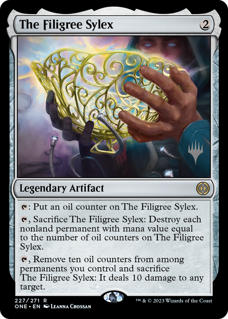 The Filigree Sylex (Promo Pack) [Phyrexia: All Will Be One Promos] | Gate City Games LLC