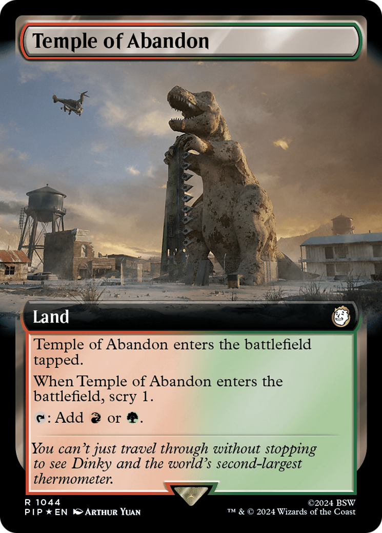 Temple of Abandon (Extended Art) (Surge Foil) [Fallout] | Gate City Games LLC