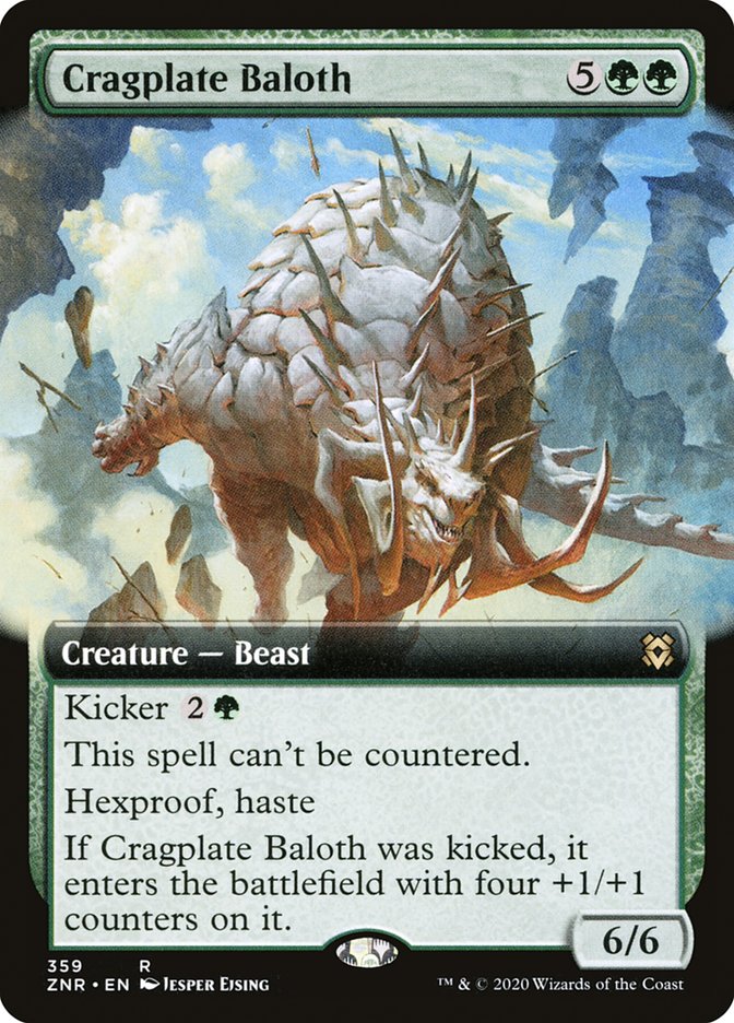 Cragplate Baloth (Extended Art) [Zendikar Rising] | Gate City Games LLC