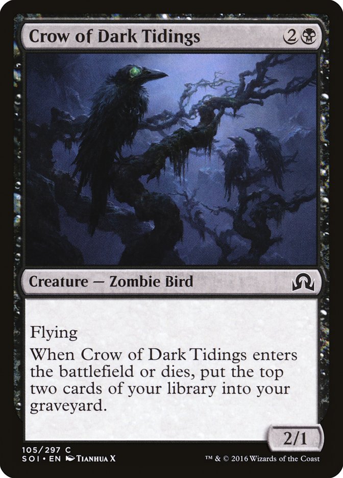 Crow of Dark Tidings [Shadows over Innistrad] | Gate City Games LLC