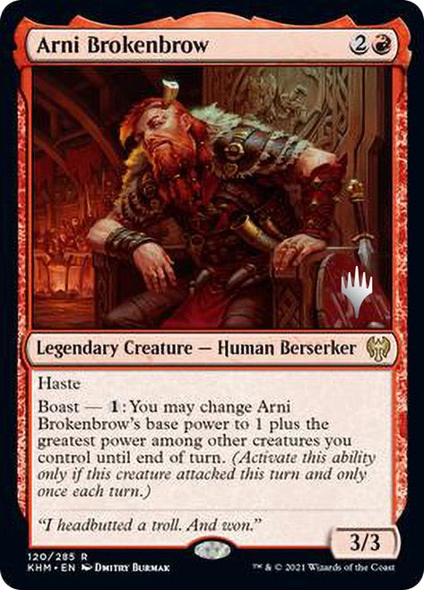 Arni Brokenbrow (Promo Pack) [Kaldheim Promos] | Gate City Games LLC