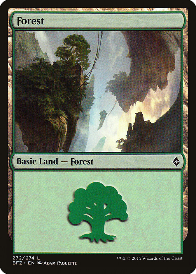 Forest (272) [Battle for Zendikar] | Gate City Games LLC