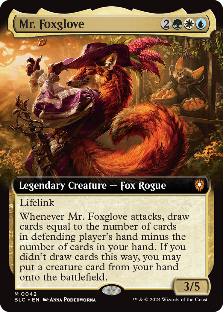 Mr. Foxglove (Extended Art) [Bloomburrow Commander] | Gate City Games LLC