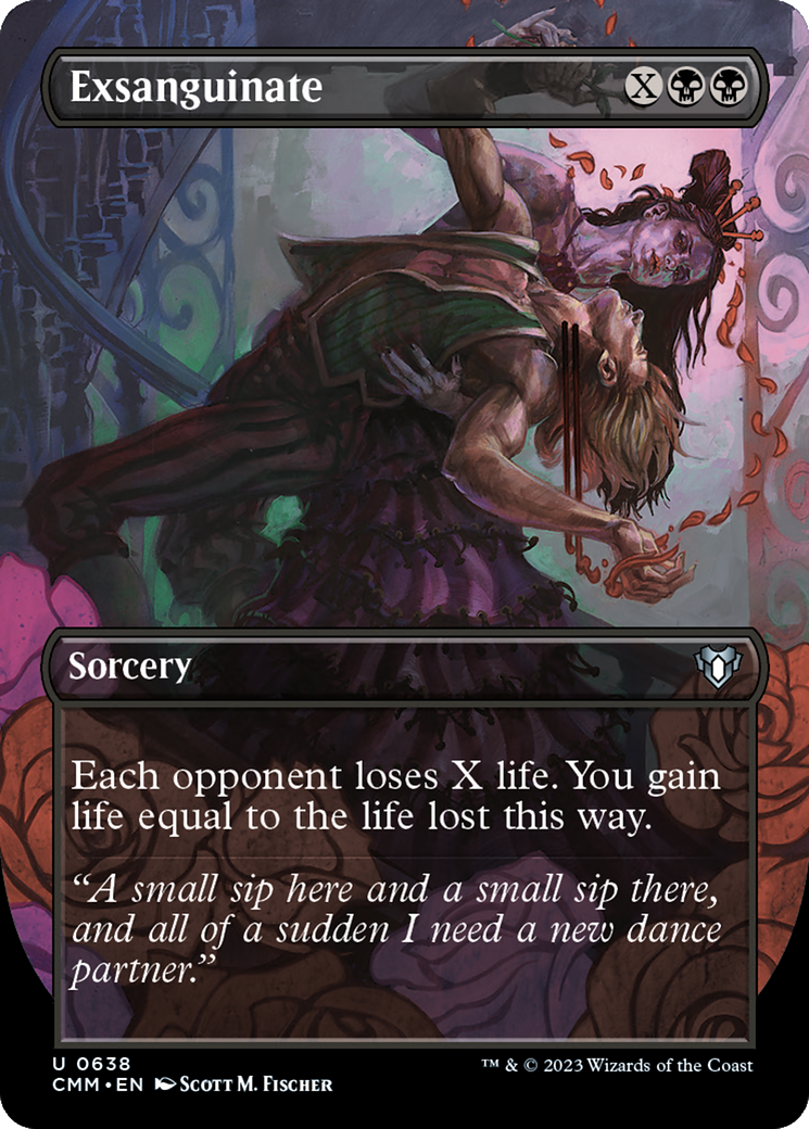 Exsanguinate (Borderless Alternate Art) [Commander Masters] | Gate City Games LLC