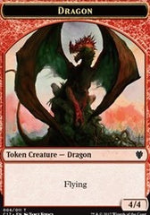 Dragon (006) // Gold Double-Sided Token [Commander 2017 Tokens] | Gate City Games LLC