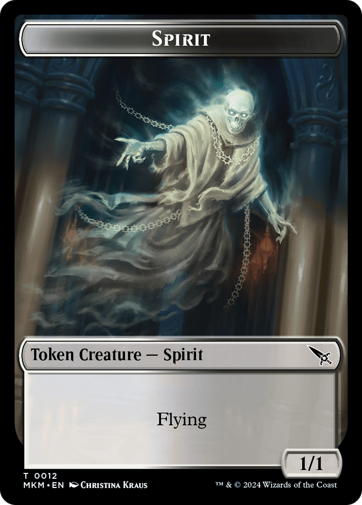 Spirit Token [Murders at Karlov Manor Tokens] | Gate City Games LLC