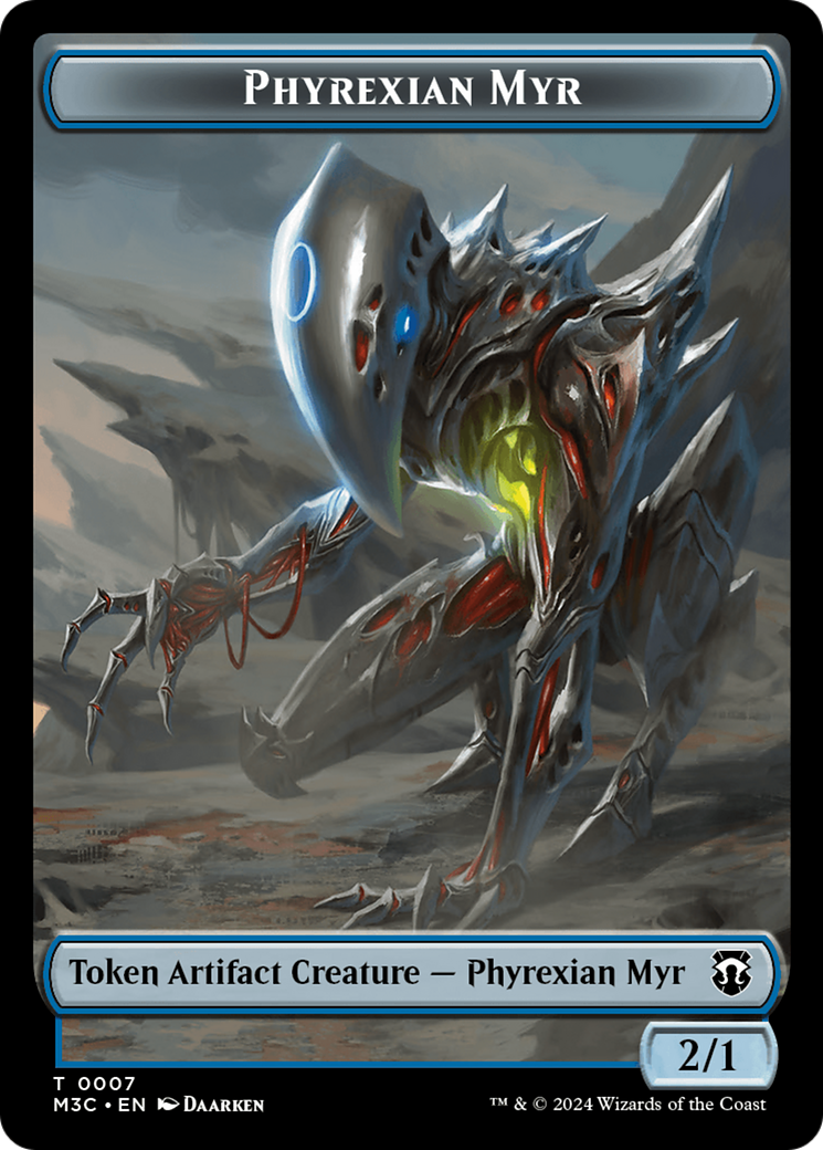 Phyrexian Myr // Servo Double-Sided Token [Modern Horizons 3 Commander Tokens] | Gate City Games LLC