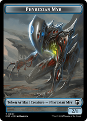 Phyrexian Myr (Ripple Foil) // Servo Double-Sided Token [Modern Horizons 3 Commander Tokens] | Gate City Games LLC