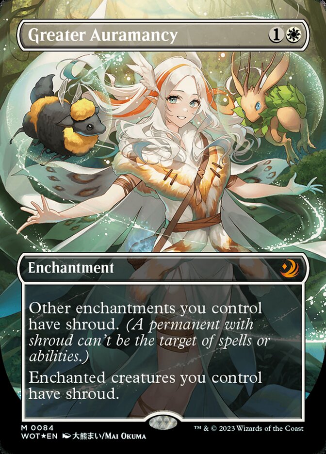 Greater Auramancy (Anime Borderless) (Confetti Foil) [Wilds of Eldraine: Enchanting Tales] | Gate City Games LLC
