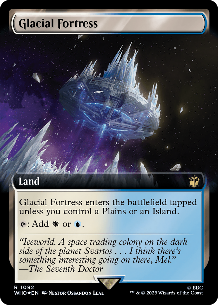 Glacial Fortress (Extended Art) (Surge Foil) [Doctor Who] | Gate City Games LLC