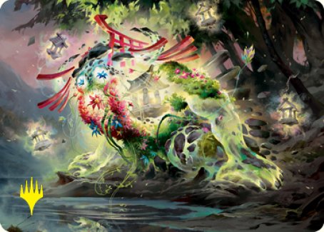 Go-Shintai of Life's Origin Art Card (Gold-Stamped Signature) [Kamigawa: Neon Dynasty Art Series] | Gate City Games LLC