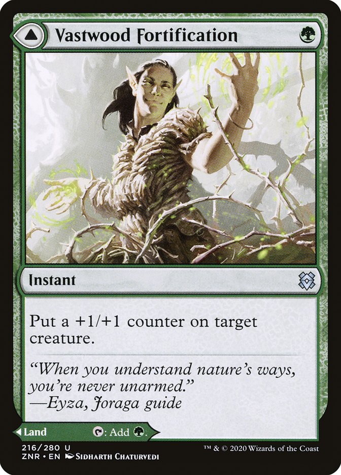 Vastwood Fortification // Vastwood Thicket [Zendikar Rising] | Gate City Games LLC