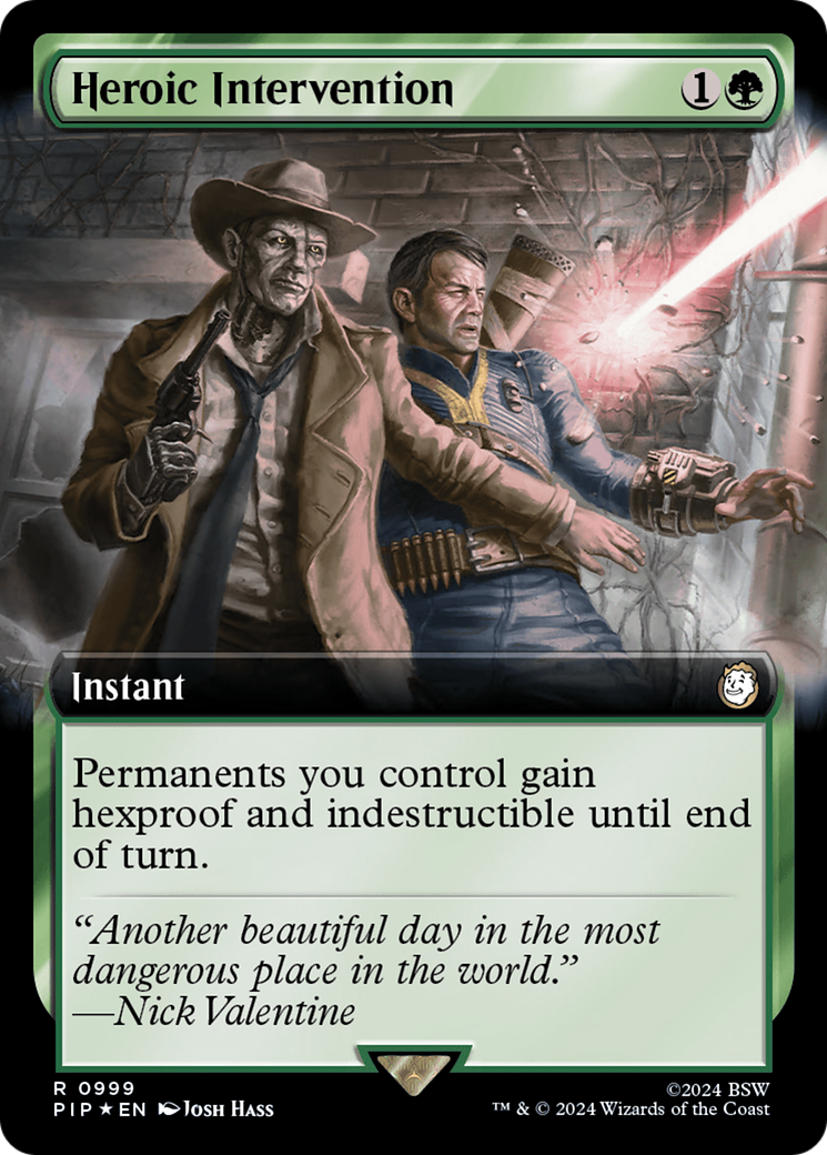 Heroic Intervention (Extended Art) (Surge Foil) [Fallout] | Gate City Games LLC