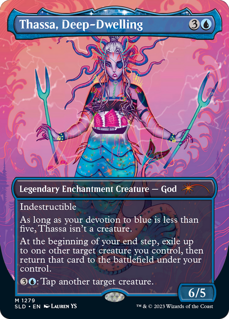 Thassa, Deep-Dwelling (Borderless) [Secret Lair Drop Series] | Gate City Games LLC