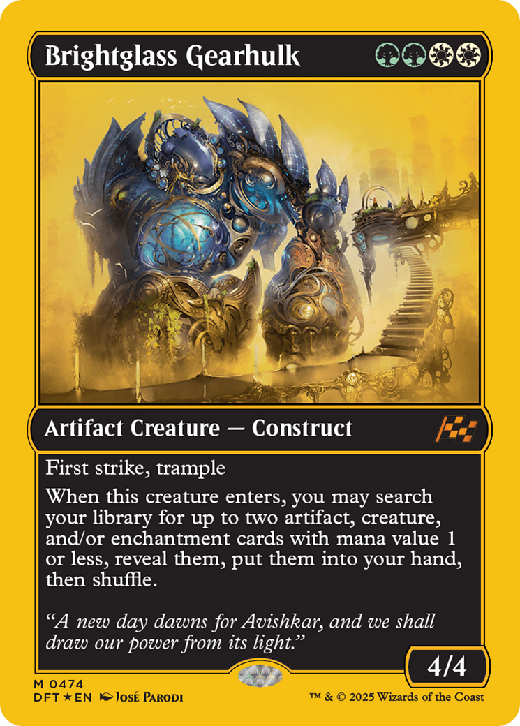 Brightglass Gearhulk (First-Place Foil) [Aetherdrift] | Gate City Games LLC