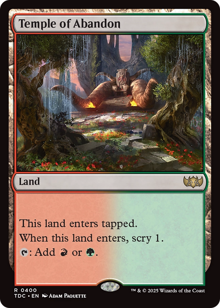 Temple of Abandon [Tarkir: Dragonstorm Commander] | Gate City Games LLC