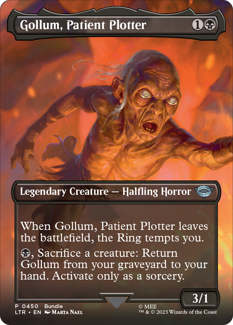 Gollum, Patient Plotter (Borderless Alternate Art) [The Lord of the Rings: Tales of Middle-Earth] | Gate City Games LLC