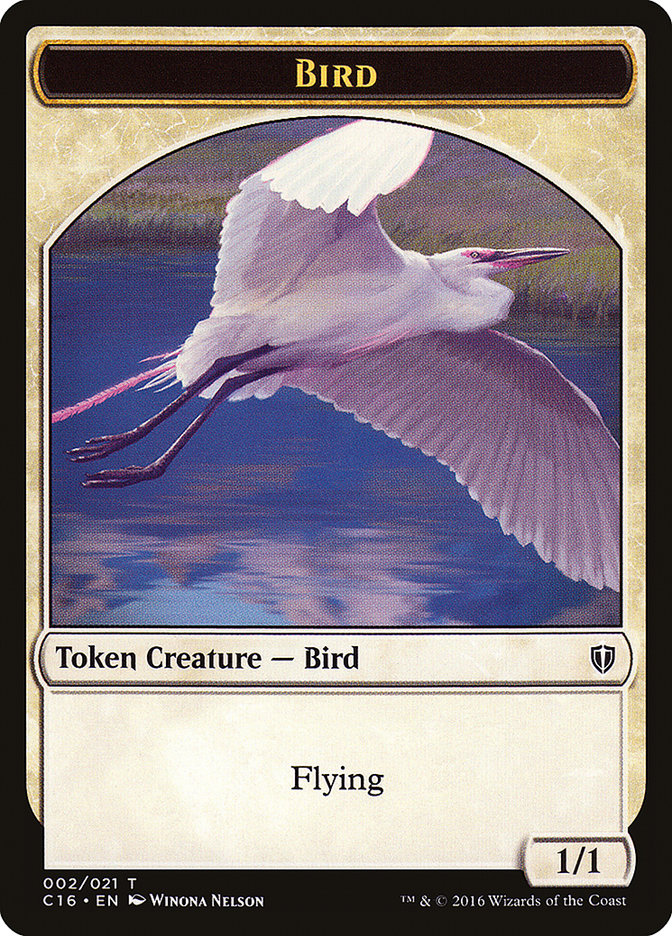 Bird (002) // Saproling (016) Double-Sided Token [Commander 2016 Tokens] | Gate City Games LLC