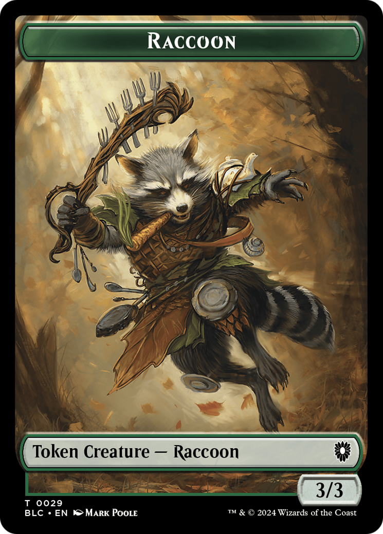 Rat // Raccoon Double-Sided Token [Bloomburrow Commander Tokens] | Gate City Games LLC