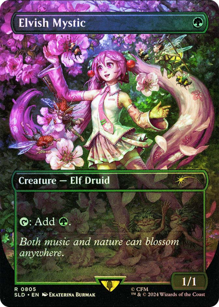 Elvish Mystic (0805) (Rainbow Foil) [Secret Lair Drop Series] | Gate City Games LLC