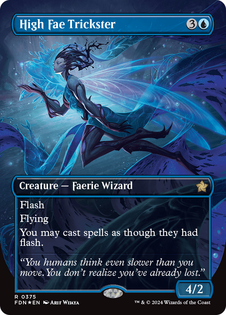 High Fae Trickster (Borderless) (Mana Foil) [Foundations] | Gate City Games LLC