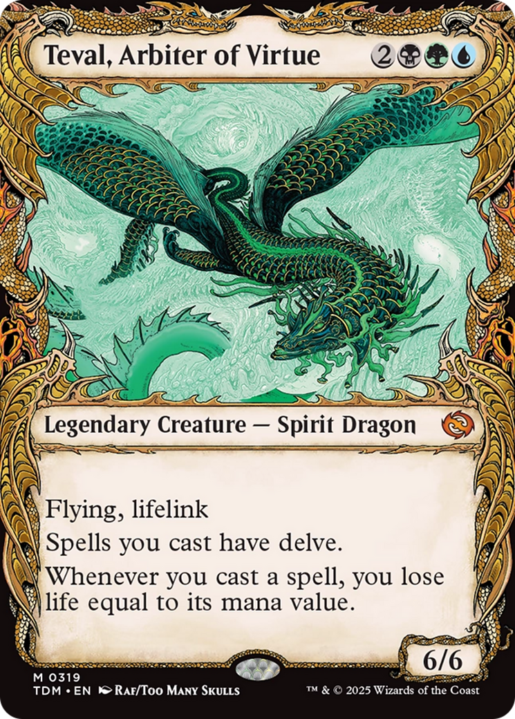 Teval, Arbiter of Virtue (Showcase) [Tarkir: Dragonstorm] | Gate City Games LLC