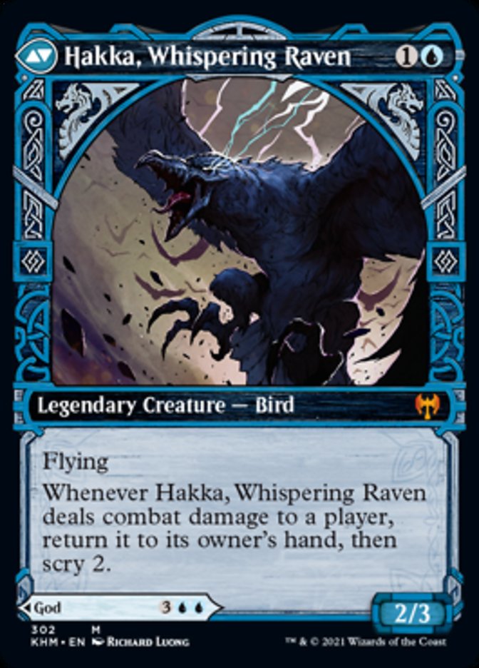 Alrund, God of the Cosmos // Hakka, Whispering Raven (Showcase) [Kaldheim] | Gate City Games LLC