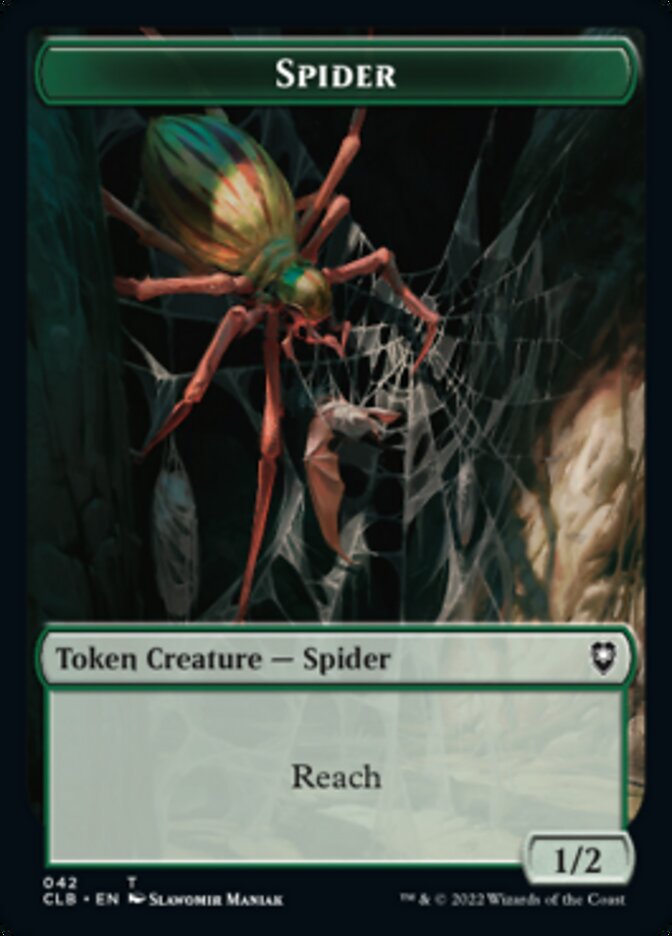 Spider // Human Double-Sided Token [Commander Legends: Battle for Baldur's Gate Tokens] | Gate City Games LLC