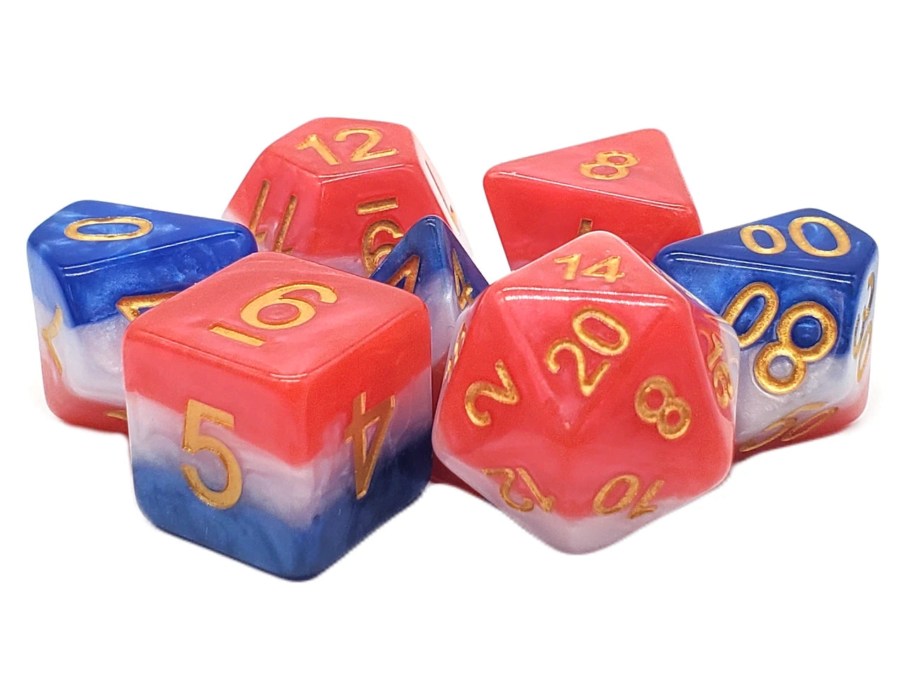 Old School Dice - 7 Piece DnD RPG Dice Set | Gate City Games LLC