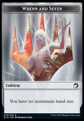 Human // Wrenn and Seven Emblem Double-Sided Token [Innistrad: Midnight Hunt Tokens] | Gate City Games LLC