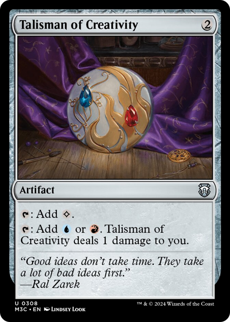Talisman of Creativity (Ripple Foil) [Modern Horizons 3 Commander] | Gate City Games LLC
