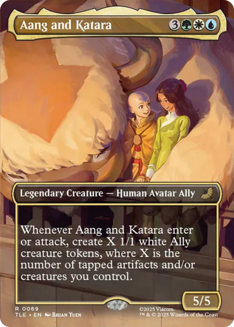 Aang and Katara (Borderless) [Avatar: The Last Airbender: Eternal-Legal] | Gate City Games LLC