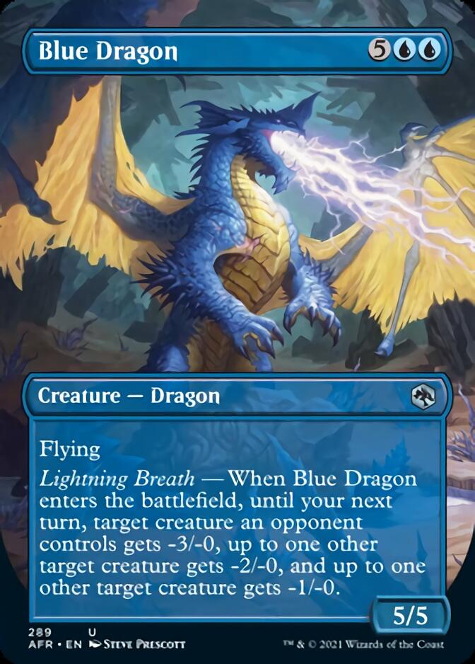 Blue Dragon (Borderless Alternate Art) [Dungeons & Dragons: Adventures in the Forgotten Realms] | Gate City Games LLC