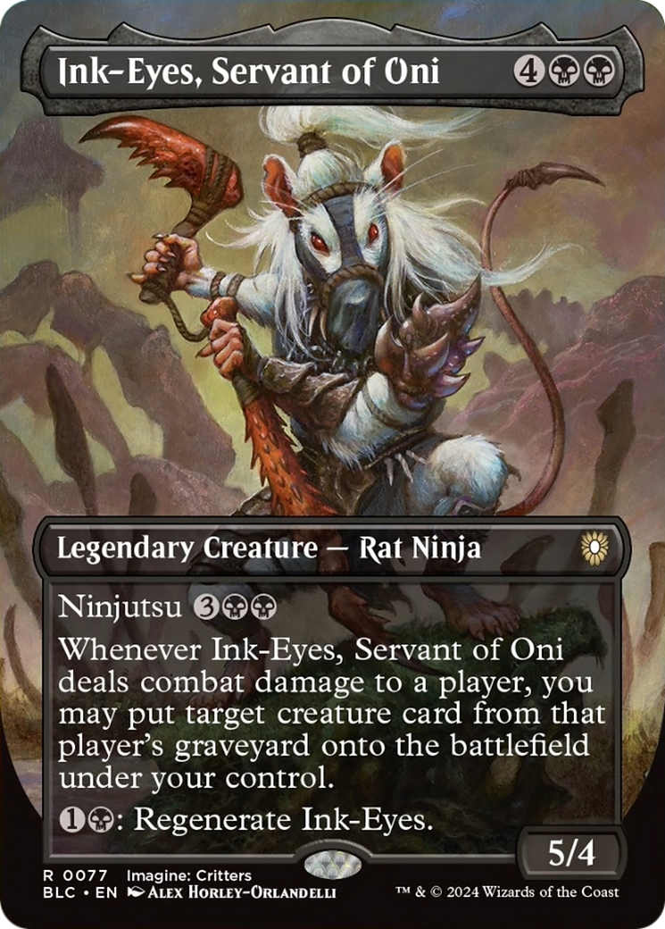 Ink-Eyes, Servant of Oni (Borderless) [Bloomburrow Commander] | Gate City Games LLC