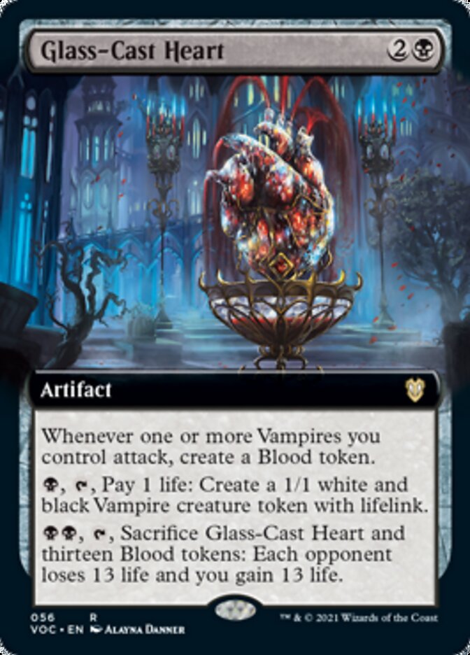 Glass-Cast Heart (Extended Art) [Innistrad: Crimson Vow Commander] | Gate City Games LLC