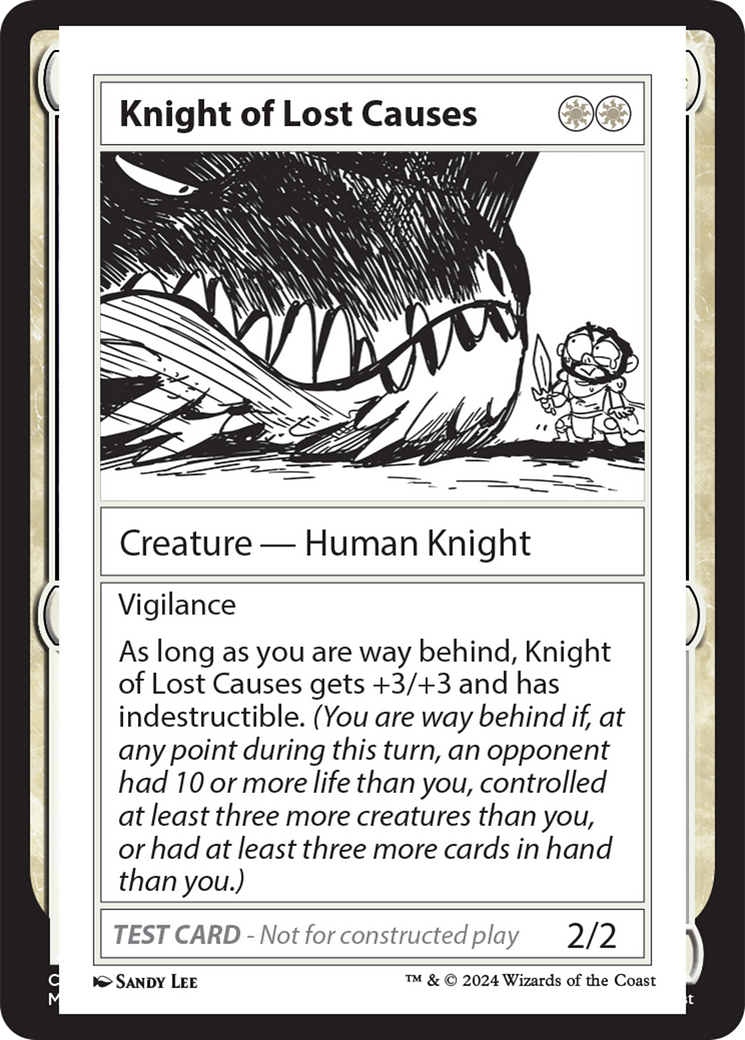 Knight of Lost Causes [Mystery Booster 2 Playtest Cards] | Gate City Games LLC