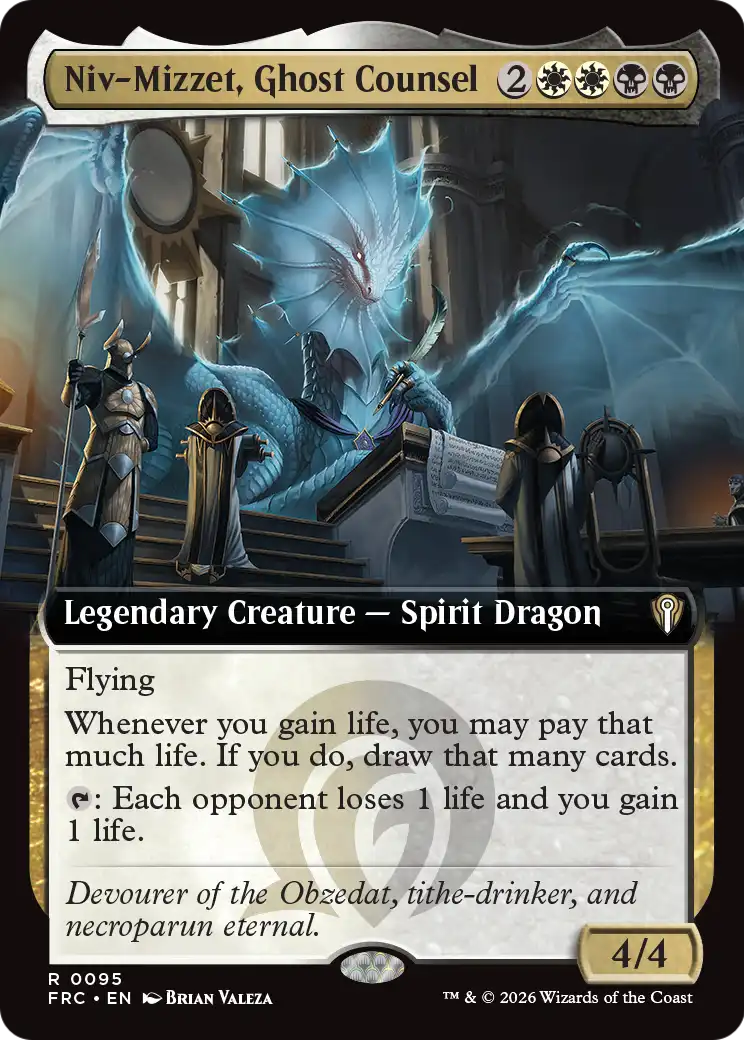Niv-Mizzet, Ghost Counsel (Extended Art) [Reality Fracture Commander] | Gate City Games LLC