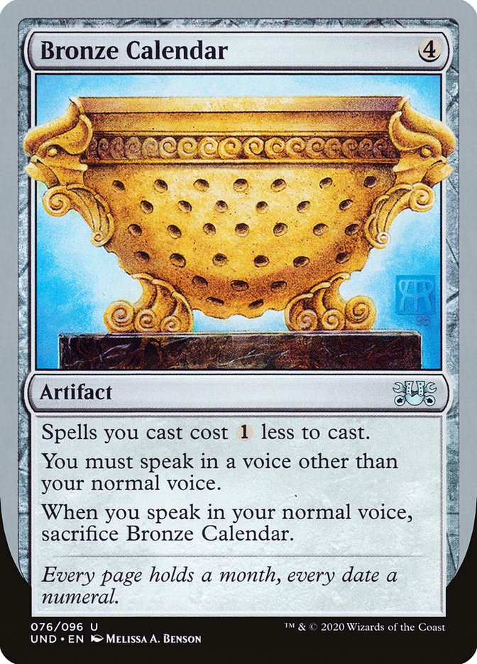 Bronze Calendar [Unsanctioned] | Gate City Games LLC
