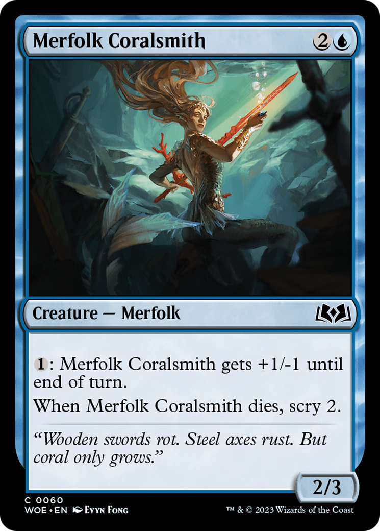 Merfolk Coralsmith [Wilds of Eldraine] | Gate City Games LLC