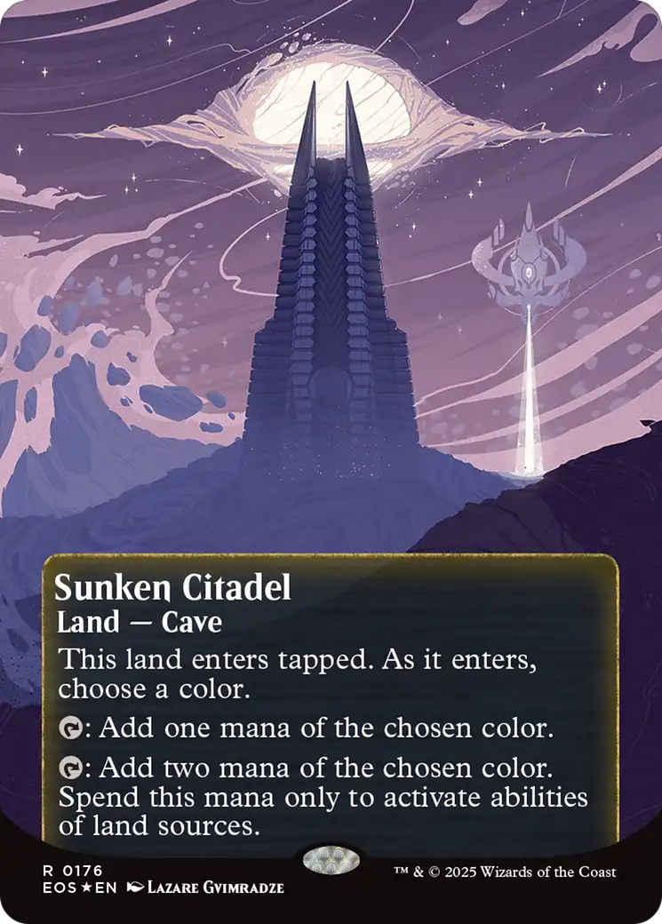 Sunken Citadel (0176) (Borderless) (Galaxy Foil) [Edge of Eternities: Stellar Sights] | Gate City Games LLC