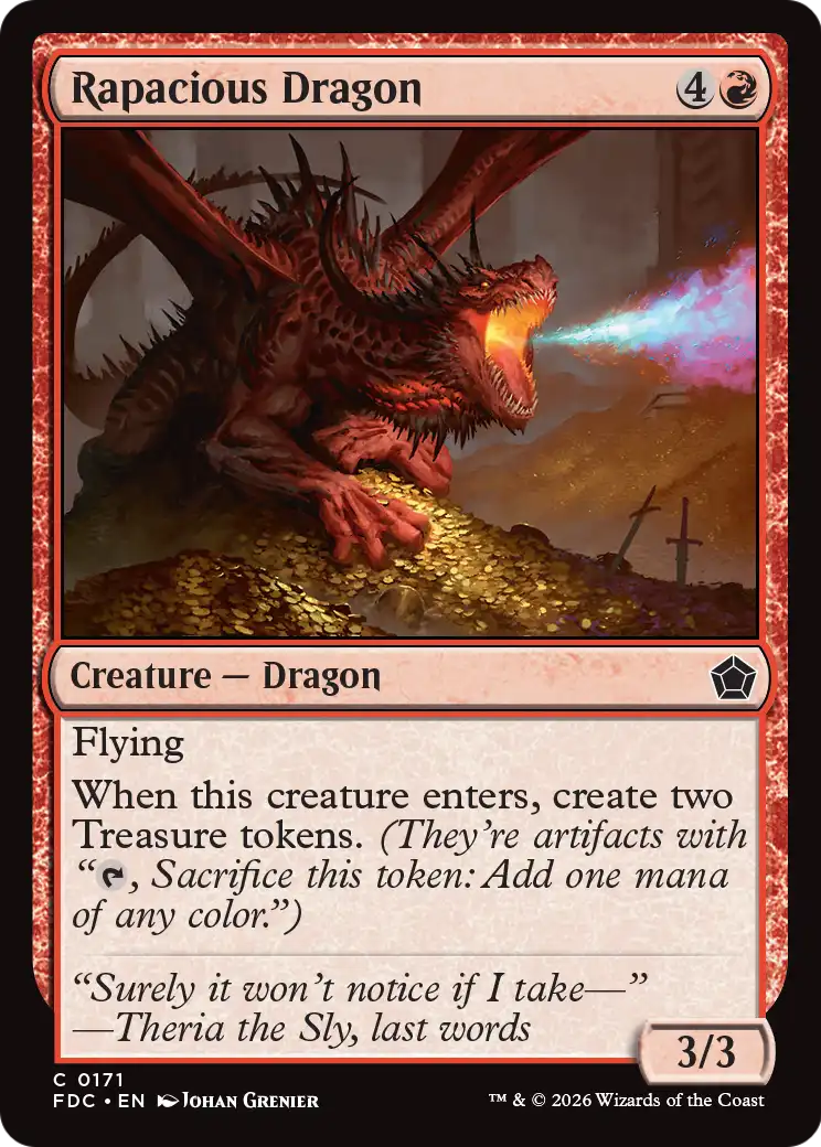 Rapacious Dragon [Foundations Commander] | Gate City Games LLC