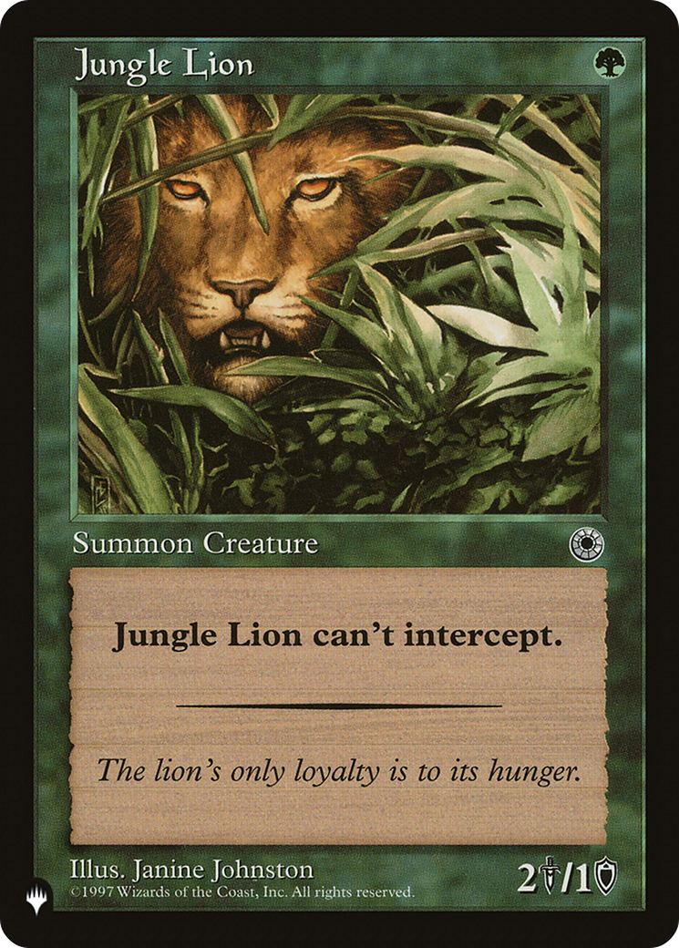 Jungle Lion [The List Reprints] | Gate City Games LLC