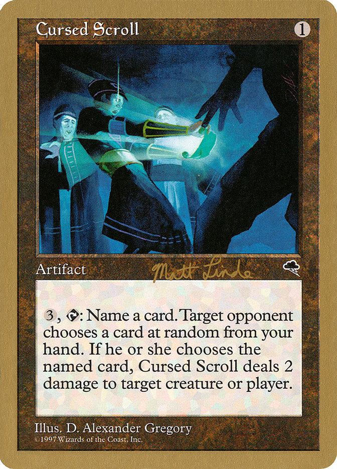 Cursed Scroll (Matt Linde) [World Championship Decks 1999] | Gate City Games LLC