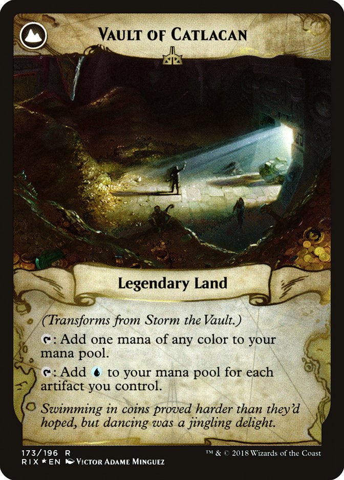Storm the Vault // Vault of Catlacan [Rivals of Ixalan Prerelease Promos] | Gate City Games LLC