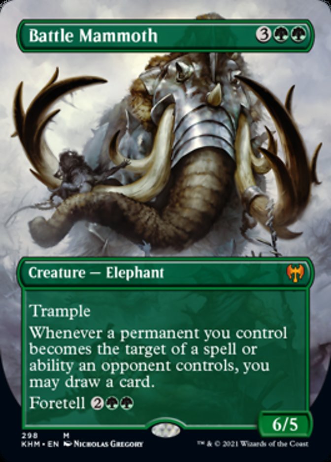 Battle Mammoth (Borderless Alternate Art) [Kaldheim] | Gate City Games LLC