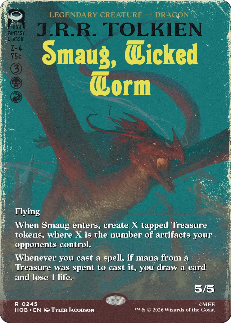 Smaug, Wicked Worm (Borderless) [The Hobbit] | Gate City Games LLC