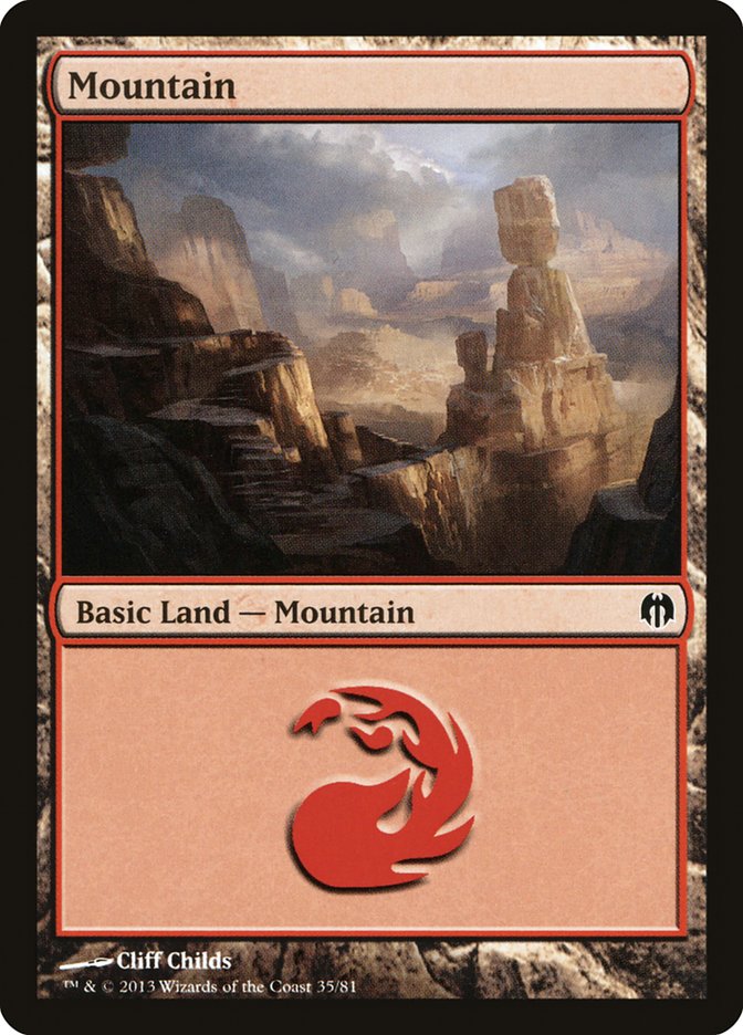 Mountain (35) [Duel Decks: Heroes vs. Monsters] | Gate City Games LLC